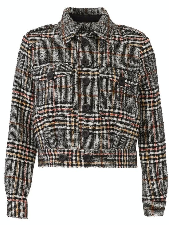 Free People Jackets & Blazers - FREE PEOPLE Eisenhower Slouchy Plaid Tweed Jacket Small